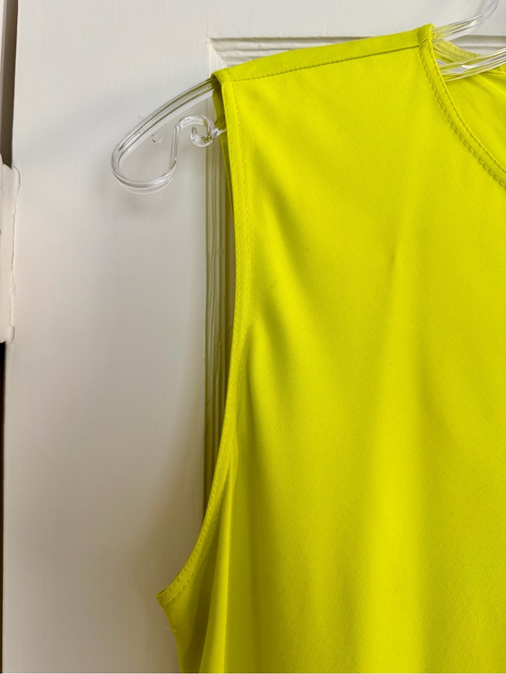 Zara ZW Collection Sleeveless Chartreuse Maxi Dress Size Medium - Picture 6 of 7